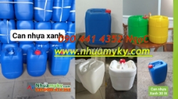 Chiết khấu 5% can nhựa 10 lít vuông xanh 100 cái, can nhựa 20 lít đựng hóa chất dày 1kg4