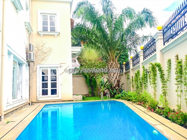 Cho thuê biệt thự hồ bơi ven sông nguyễn văn hưởng khu compound tại thảo điền
