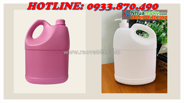 Chuyên can đựng axit 5 lít, can nhựa 4 lít đựng gel đánh bóng, can 2 lít đựng dầu nhớt