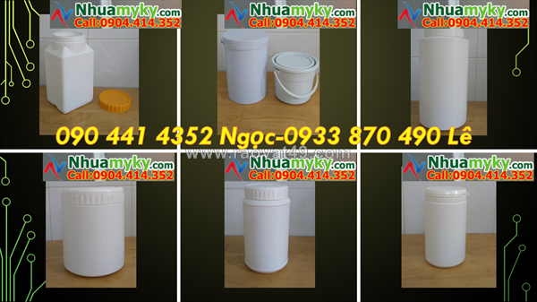 Chuyên cung cấp hủ nhựa 50gr, hộp nhựa 100g trắng, hủ nhựa 250gr nắp đỏ, hủ đựng hóa chất 500g