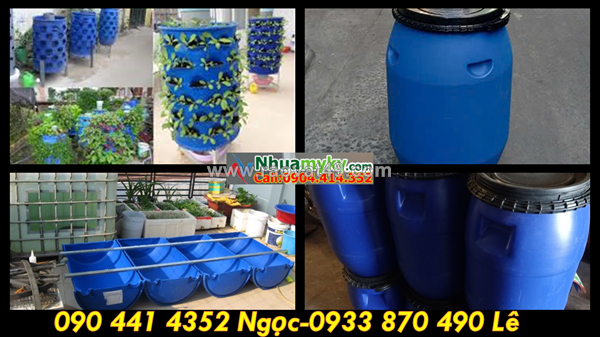 Chuyên thùng phuy nhựa 60 lít, thùng phuy 120 lít, thùng phuy đựng hóa chất 220 lít