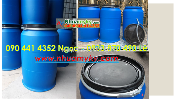 Có sẵn thùng phuy nhựa 120 lít qua sử dụng, thùng phuy nhựa 220 lít cũ đựng nước đường