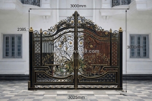 Cổng sắt 2 cánh mỹ thuật mẫu mới giá tốt