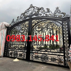 Cổng sắt nghệ thuật đẹp chuẩn bản vẽ