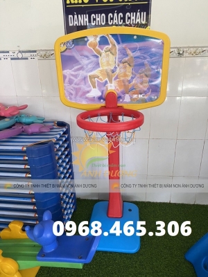 Cột ném bóng rổ mầm non bằng nhựa, trụ bóng rổ mầm non