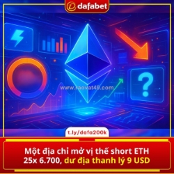 Cú short eth 25x căng như dây đàn – chỉ còn 9$ là “bay màu”!
