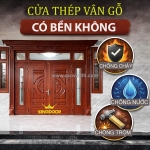 Cửa thép vân gỗ có bền không