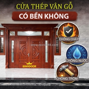 Cửa thép vân gỗ có bền không
