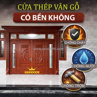 Cửa thép vân gỗ có bền không
