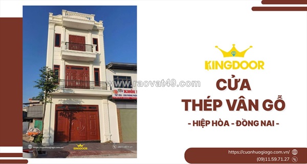 Cửa thép vân gỗ tại phường hiệp hòa, đồng nai