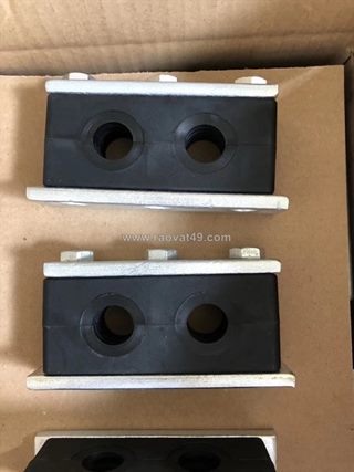 Cùm kẹp ống đôi / cùm kẹp ống đơn, cùm chữ u inox 304 (u-bolt), kẹp ống giảm chấn lót cao su