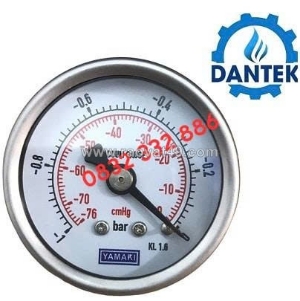 Dantek cung ứng đồng hồ áp suất yamaki chân sau dải đo âm 1 đến 0 bar cho công trình tại hậu giang vận hành ổn định