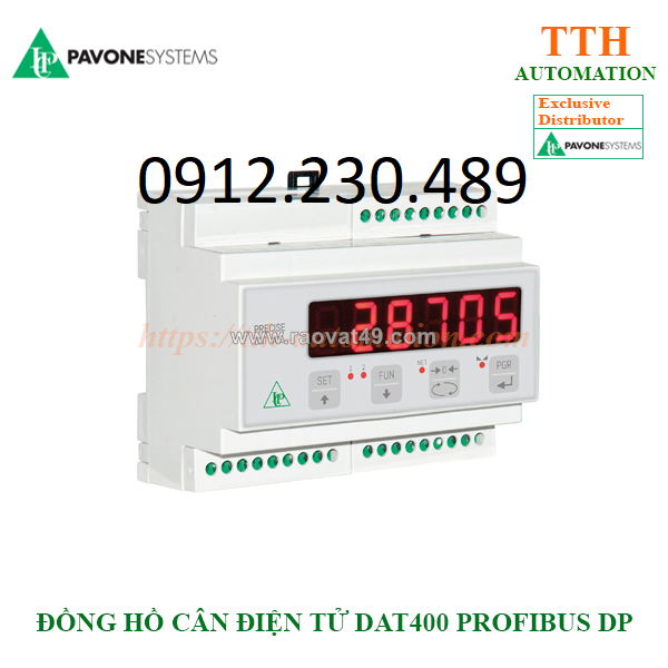 Đầu cân điện tử pavone dat400 profibus dp thêm cổng profibus dp