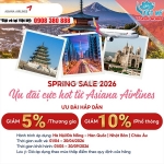 Deal hot tháng 4: vé asiana airlines giảm giá đến 10%