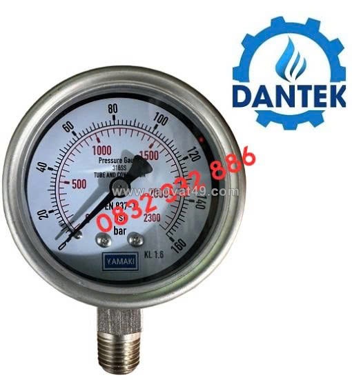 Đồng hồ áp suất yamaki 0 đến 160 bar tại thái nguyên được dantek cung cấp cho hệ thống áp lực cao