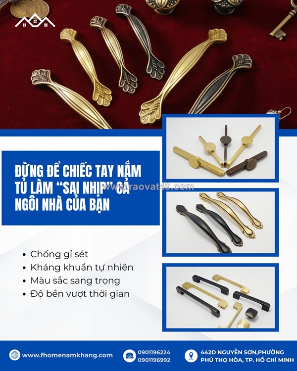 Đừng để chiếc tay nắm tủ làm "sai nhịp" cả ngôi nhà của bạn