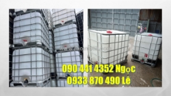 Gía bồn nhựa ibc 1000l qua sử dụng, bán tank nhựa cũ 1000 lít đẹp đến 90% giá tốt