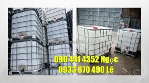 Gía bồn nhựa ibc 1000l qua sử dụng, bán tank nhựa cũ 1000 lít đẹp đến 90% giá tốt