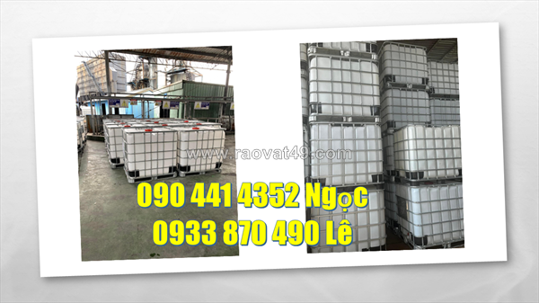 Gía bồn nhựa ibc 1000l qua sử dụng, bán tank nhựa cũ 1000 lít đẹp đến 90% giá tốt