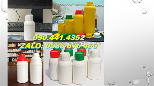 Gía chai nhựa hdpe 1 lít, chai nhựa 0.5 lít đựng thuốc thảo dược, chai 250ml đựng thuốc nhuộm tóc