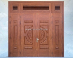 Giá cửa vòm thép vân gỗ | mẫu cửa hiện đại