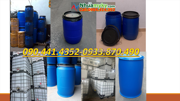 Gía thùng phuy nhựa 30 lít, thùng nhựa 50 lít chứa dầu dừa, thùng phuy 60 lít trữ nước sinh họat