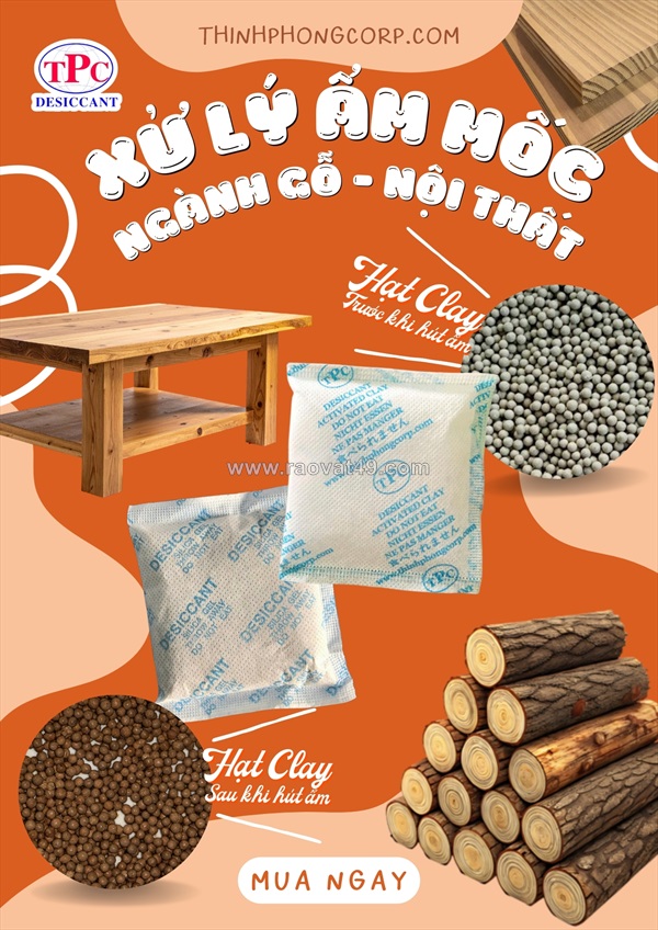 Gỗ nội thất có an toàn khỏi ẩm mốc nếu thiếu gói hút ẩm?