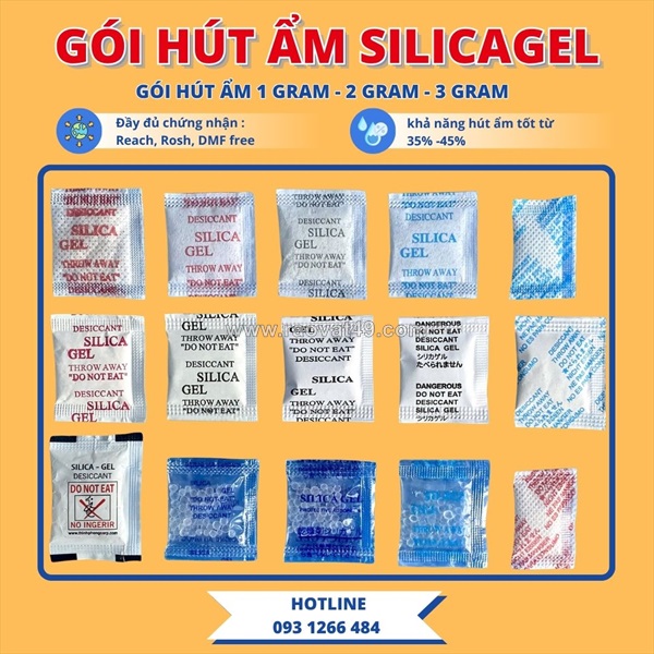 Gói hút ẩm cho hàng dệt may, nón, mũ, phụ kiện
