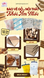 Gói hút ẩm clay cho gỗ nội thất xuất khẩu