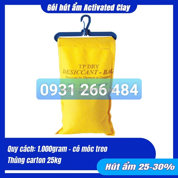 Gói hút ẩm clay cho gỗ nội thất xuất khẩu