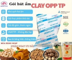 Gói hút ẩm clay opp thịnh phong – giữ trái cây sấy luôn khô ráo, giòn ngon