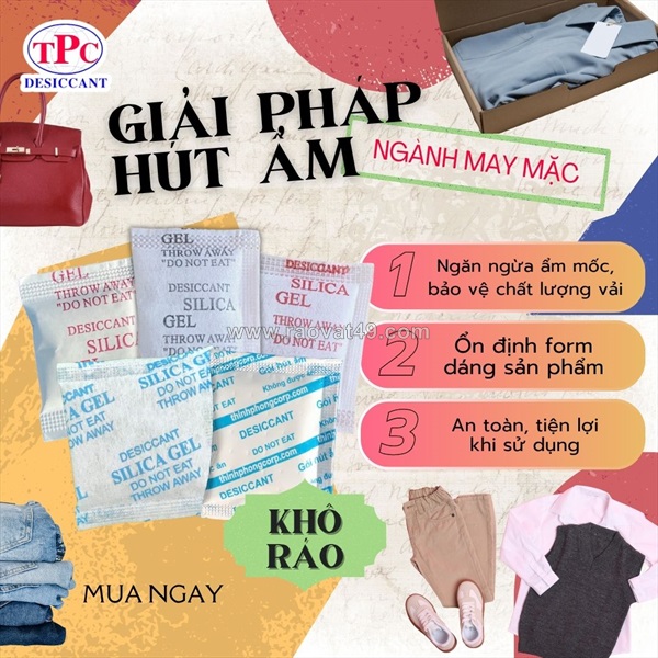 Gói hút ẩm có giúp quần áo không bị mốc trong container?