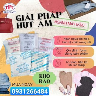 Gói hút ẩm silicagel 1g, 2g cho quần áo
