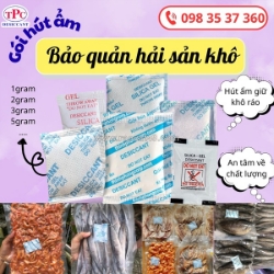 Gói hút ẩm silicagel thịnh phong – giải pháp chống ẩm mốc hiệu quả cho cá khô