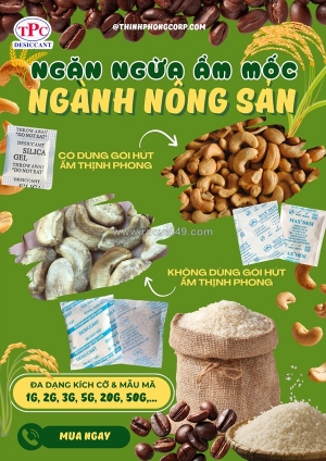 Gói hút ẩm thịnh phong có ngăn ẩm mốc nông sản không?