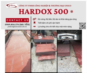 Hardox 500 unico : giải pháp thép chịu mài mòn cực hạn cho cơ khí nặng