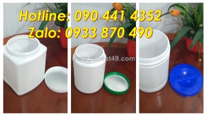 Hộp nhựa 250g đựng kim chi cải thảo, hủ nhựa 0.5kg vuông đựng hóa chất dạng rắn