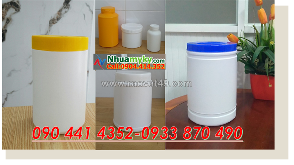 Hủ 500gr đựng cát, hủ nhựa 1 ký đựng phân trộn đất, hủ nhựa 250gr đựng chất tăng trưởng organic cây trồng