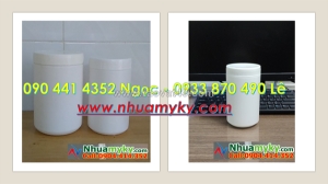 Hủ nhựa 0.5 ký đựng phân bón, hủ nhựa 1000g đựng dược phẩm, hủ nhựa 2000g đựng sơn nội thất