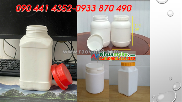 Hủ nhựa 1 ký đựng chất dinh dưỡng động vật, hủ nhựa 2 ký đựng sơn nội thất