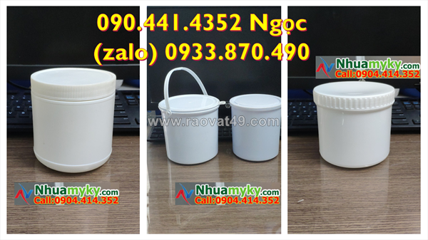 Hủ nhựa 100g đựng vitamin e, hủ 250ml đựng gel dưỡng móng, hủ nhựa 500g đựng bột đắp mặt nạ