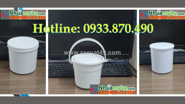 Hủ nhựa 2 ký đựng hạt khô, hủ nhựa 1kg đựng bột màu, hủ nhựa 500g nắp đóng đựng sơn gel