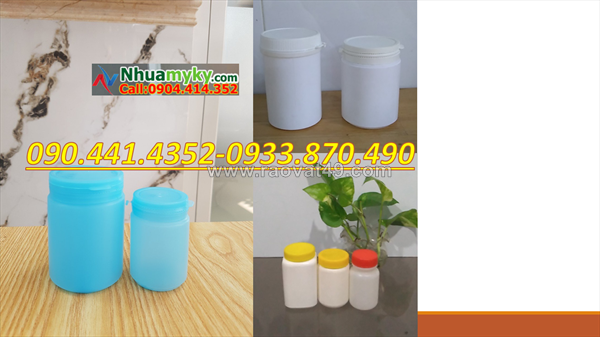 Hủ nhựa 50gr đựng hóa chất dạng viên nén, hủ 100gr đựng sủi bọt, hủ nhựa 250gr đựng kem xả tóc