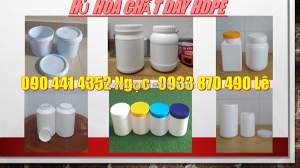 Hủ nhựa 50gr đựng kẹo dẻo, hủ nhựa 100g dày, hủ nhựa hdpe 250gr màu trắng c