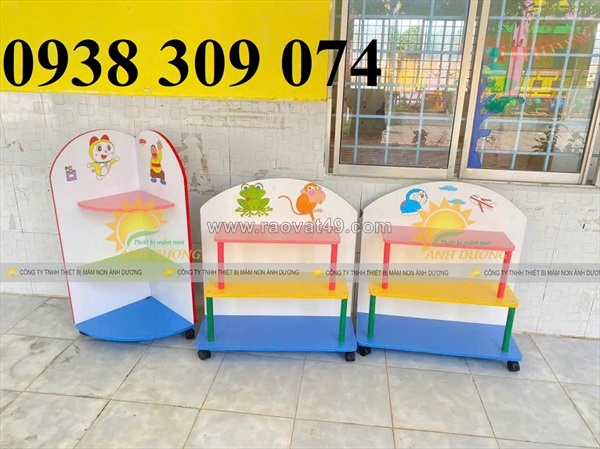 Kệ góc mầm non,kệ cá nhân mầm non, kệ học liệu nhà trẻ