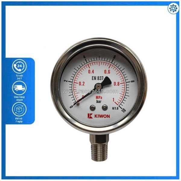 Khám phá đồng hồ áp suất kiwon dải đo 0-10 bar mpa ở vĩnh long dantek uy tín