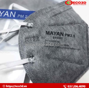 Khẩu trang than hoạt tính mayan pm2.5 bh9501 – nhỏ gọn nhưng “chất” trong thời đại bụi mịn