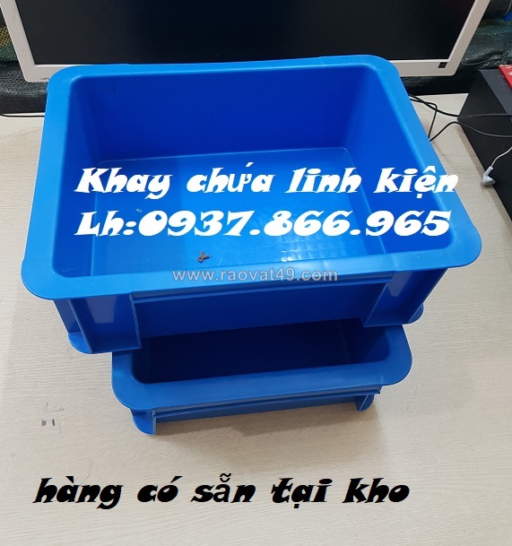 Khay nhựa đựng chip trong dây chuyền, khay đựng phụ kiện may mặc, khay nhựa
