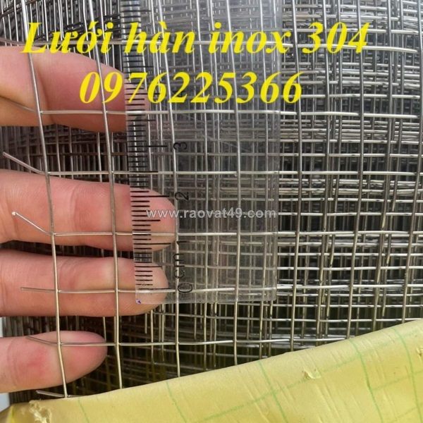 Lưới hàn inox ô 12x12 dây 1.2ly