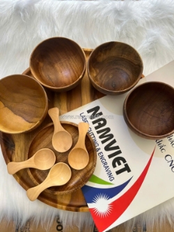 Mâm gỗ - muỗng tre/muỗng gỗ cho tiệm spa/nail mới mở - giao hàng toàn quốc